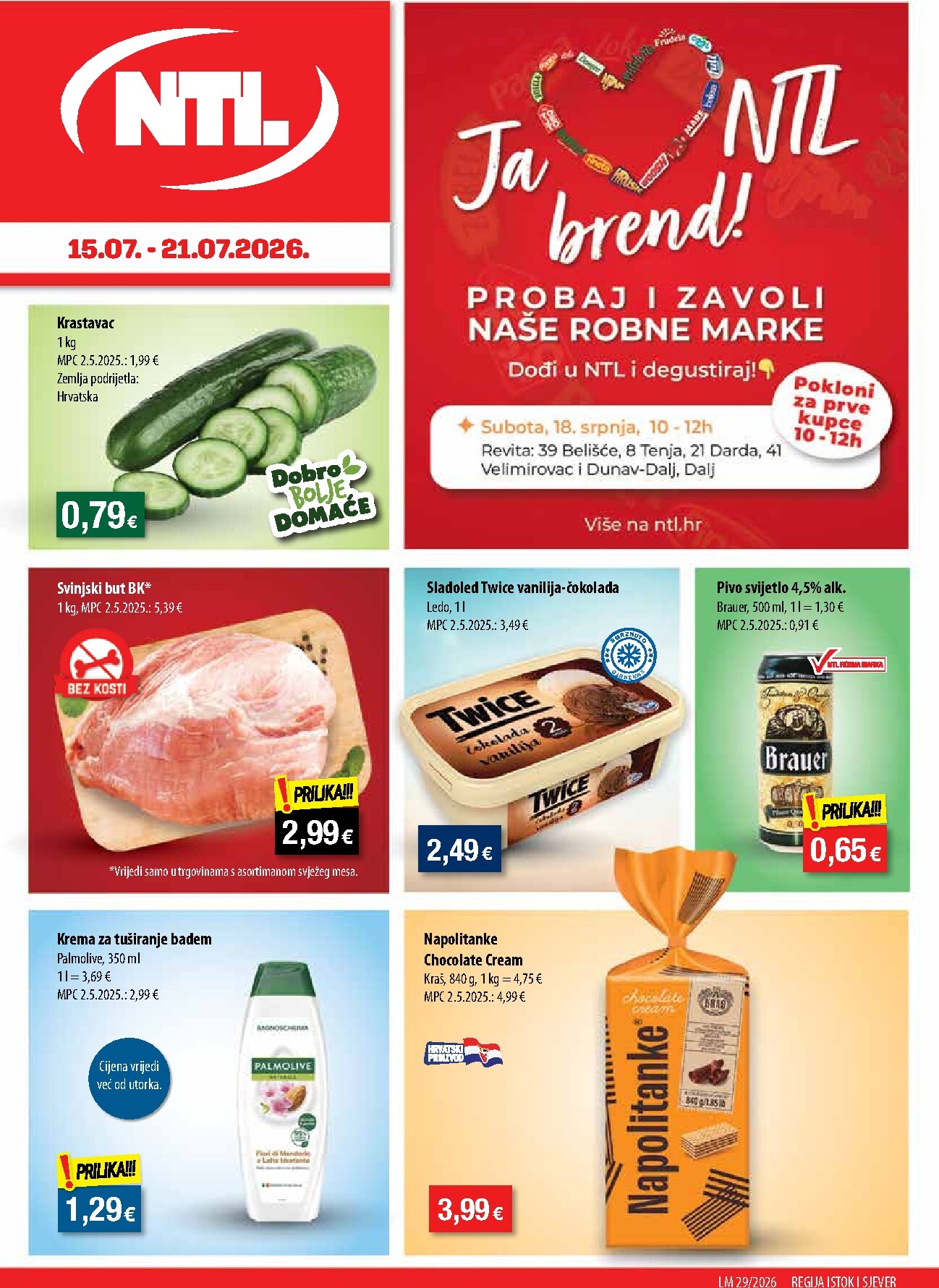 Aktualni katalog NTL - Sjever i Istok od srijede, 15.07.2026 do utorka, 21.07.2026