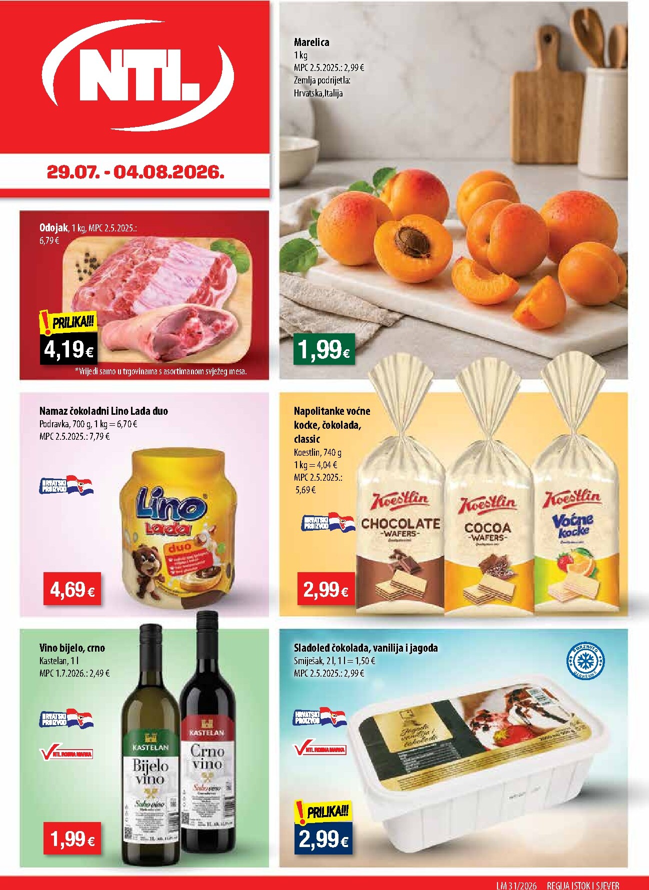 Aktualni katalog NTL - Sjever i Istok od srijede, 29.07.2026 do utorka, 04.08.2026
