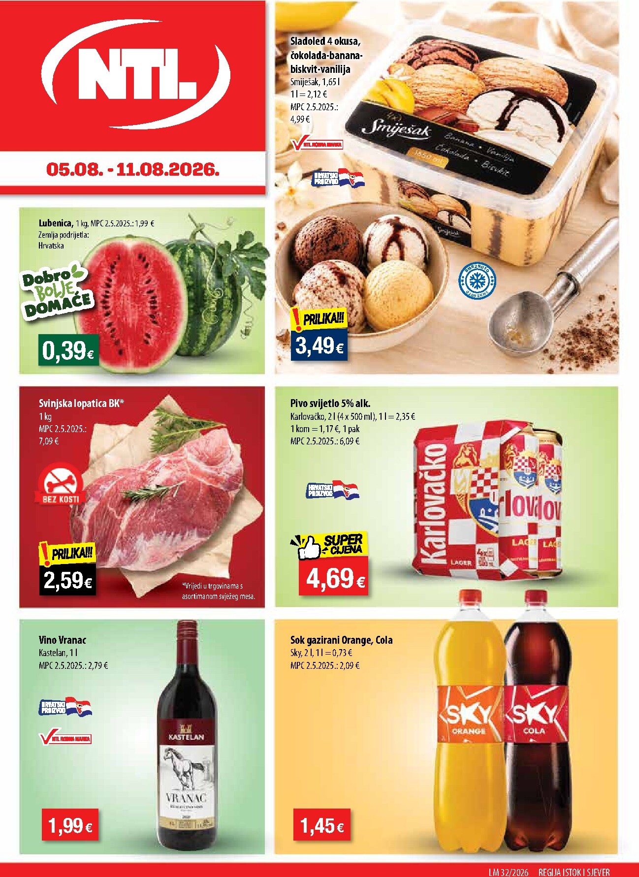 Aktualni katalog NTL - Sjever i Istok od srijede, 05.08.2026 do utorka, 11.08.2026