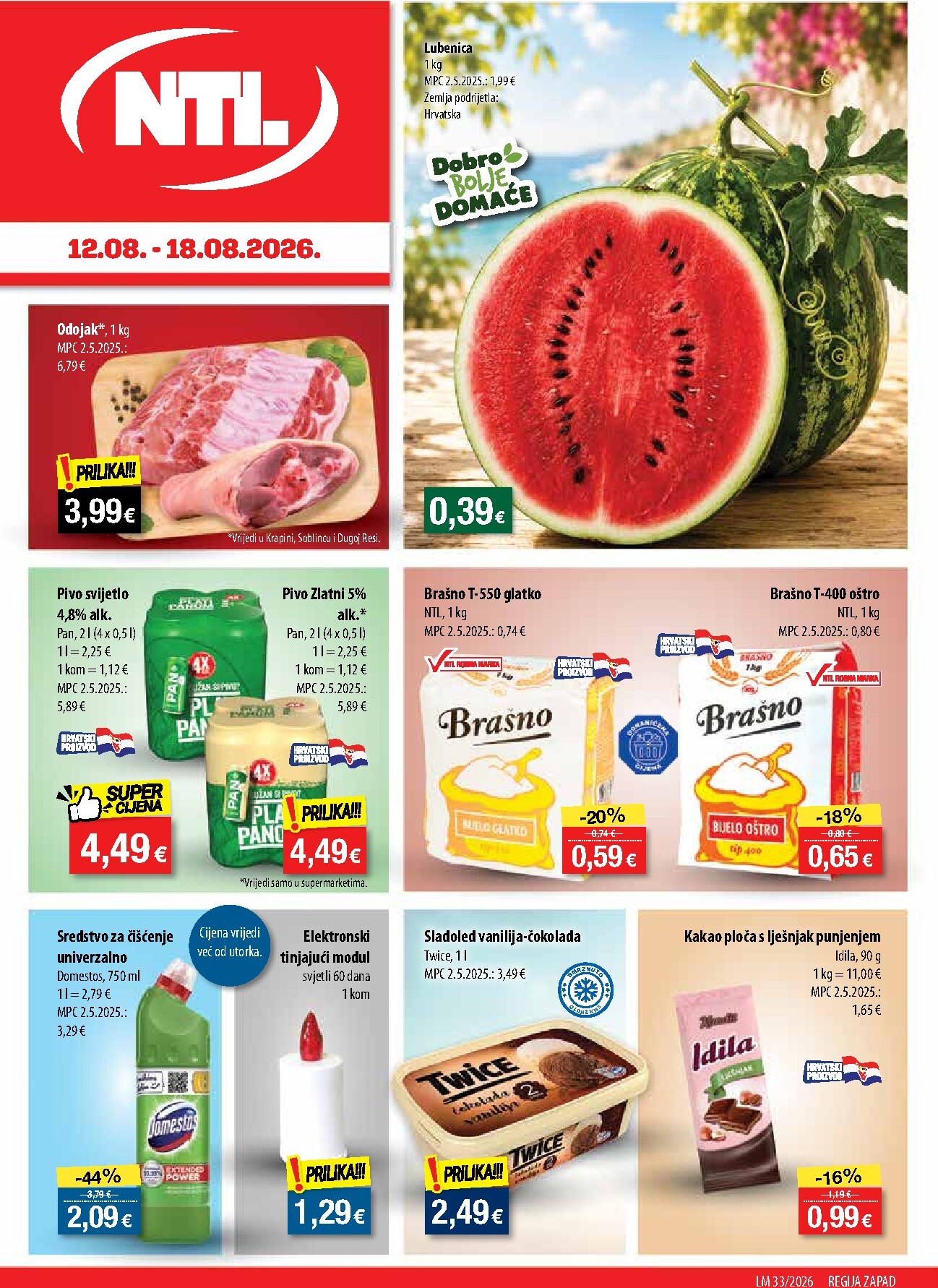 Aktualni katalog NTL - Zapad od srijede, 12.08.2026 do utorka, 18.08.2026