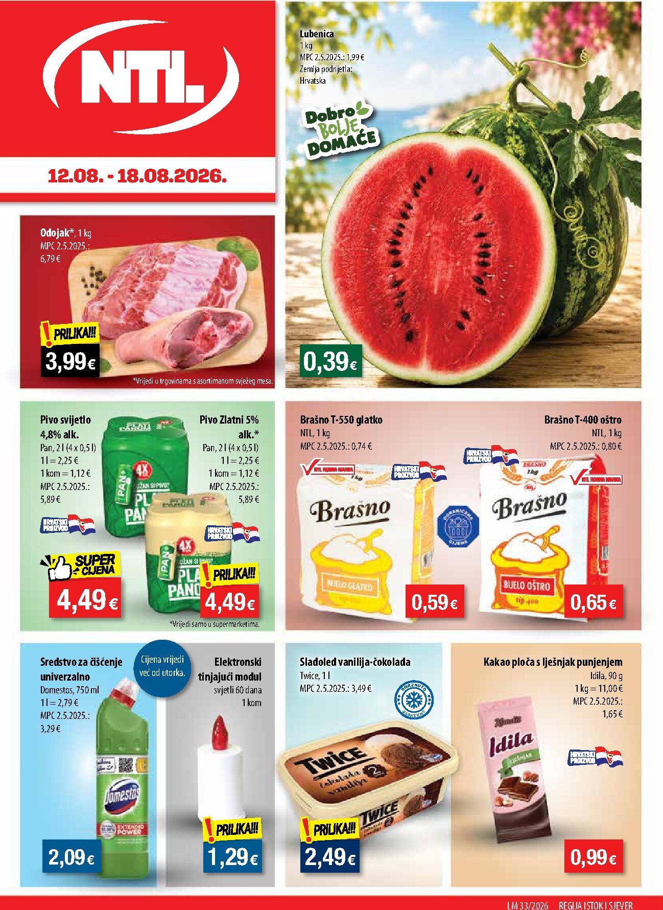 Aktualni katalog NTL - Sjever i Istok od srijede, 12.08.2026 do utorka, 18.08.2026