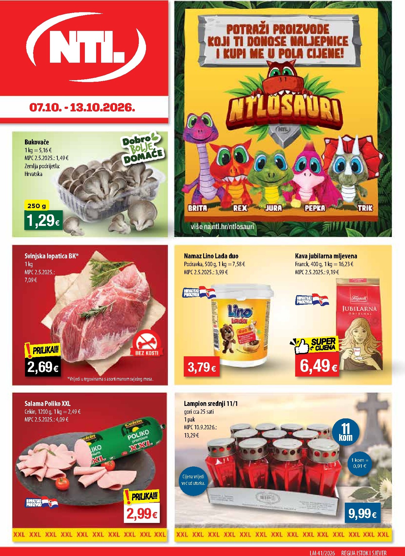 Aktualni katalog NTL - Sjever i Istok od srijede, 07.10.2026 do utorka, 13.10.2026