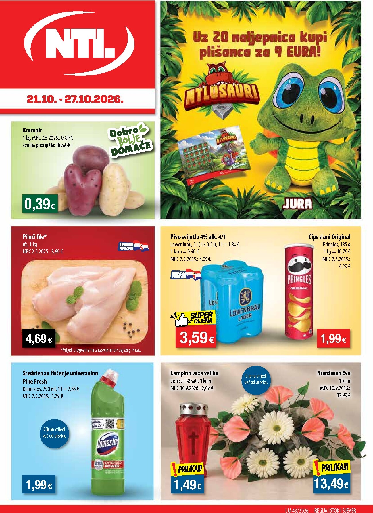 Aktualni katalog NTL - Sjever i Istok od srijede, 21.10.2026 do utorka, 27.10.2026