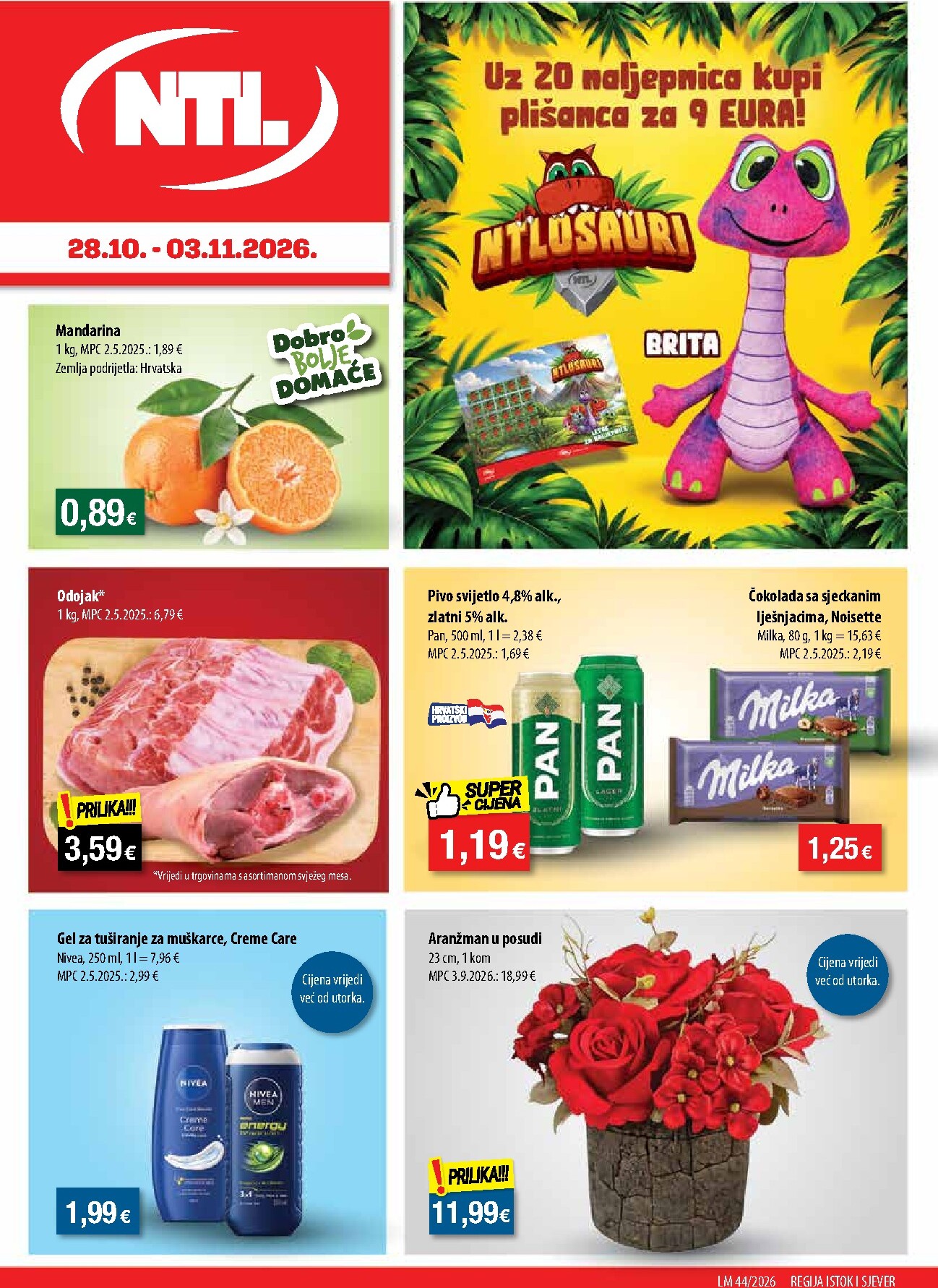 Aktualni katalog NTL - Sjever i Istok od srijede, 28.10.2026 do utorka, 03.11.2026