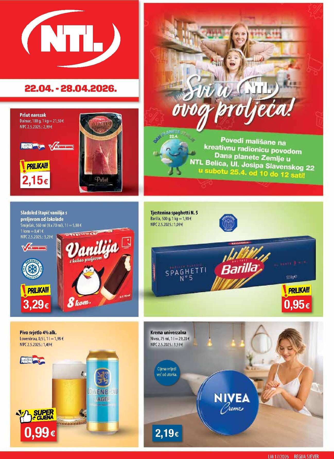 Aktualni NTL - Sjever katalog vrijedi od srijede 22.04.2026 do utorka 28.04.2026