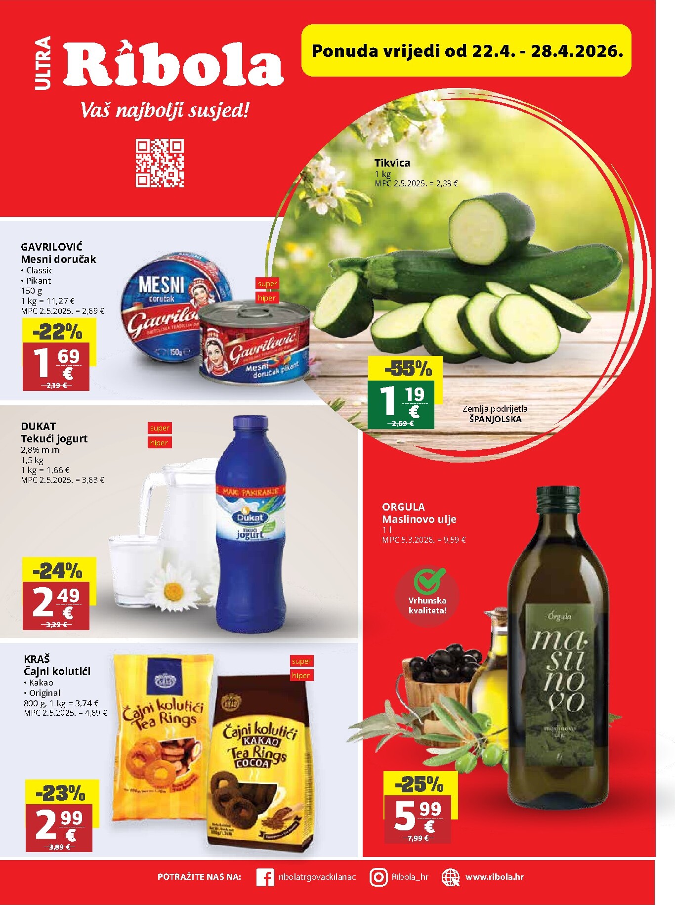 Budući Ribola letak vrijedi od srijede 22.04.2026 do utorka 28.04.2026