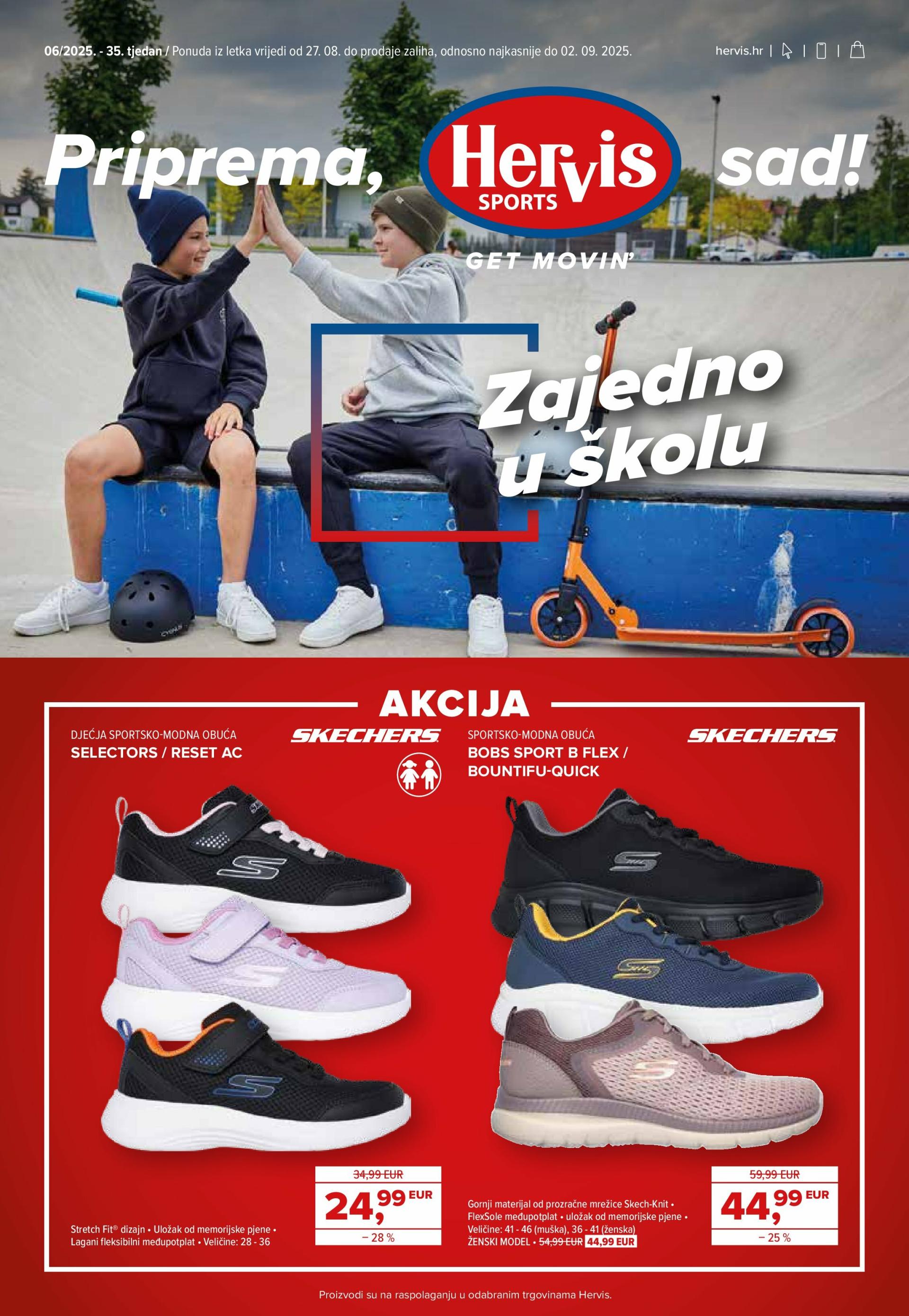 Prelistajte katalog Hervis, vrijedi od 27.08. do 02.09.