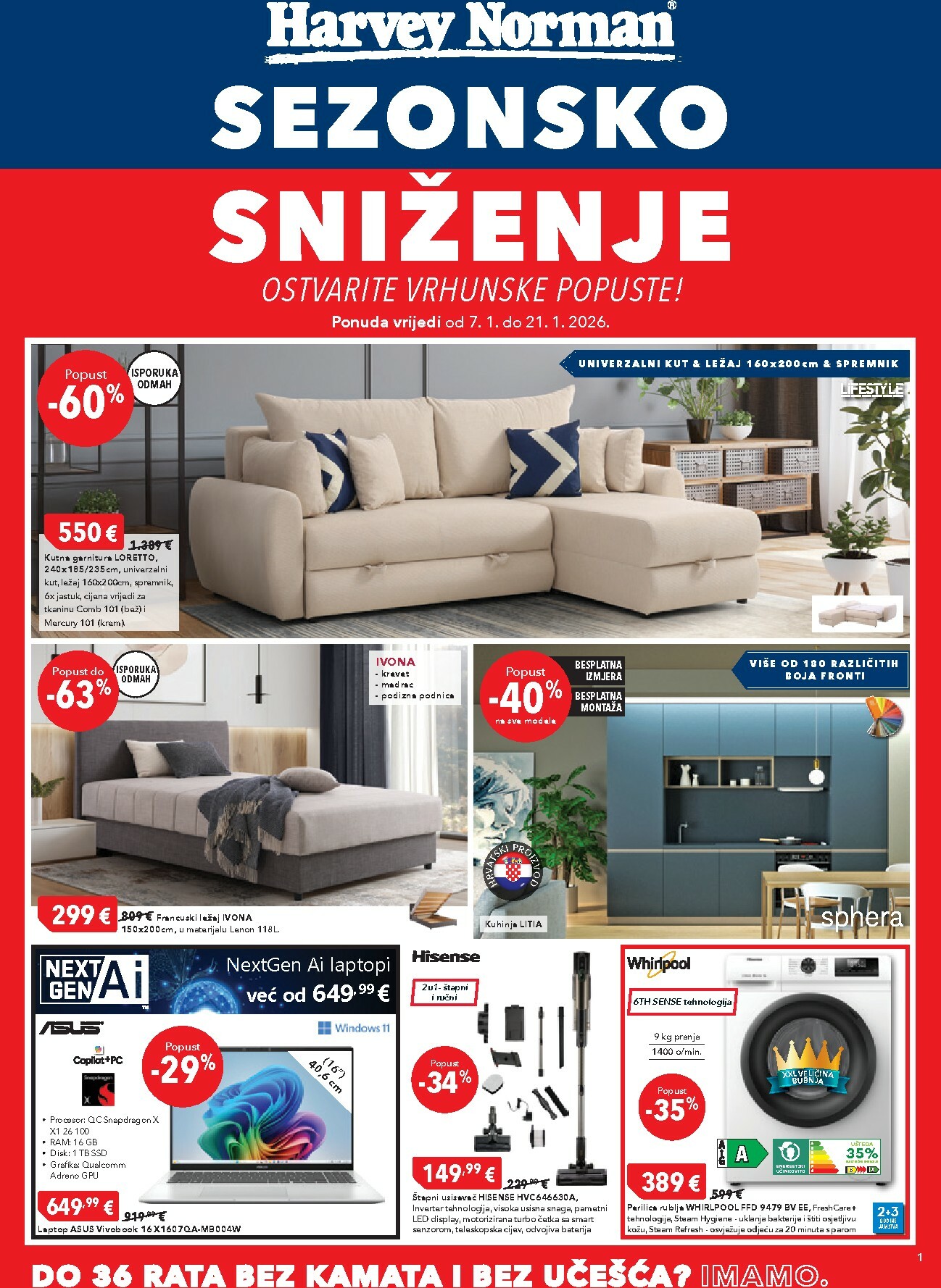 Prelistajte katalog Harvey Norman, vrijedi od 07.01. do 21.01.