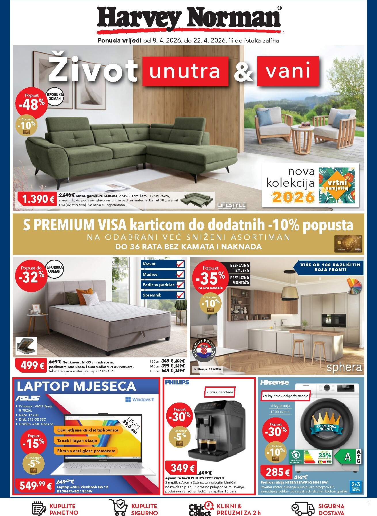 Aktualni Harvey Norman katalog vrijedi od srijede 08.04.2026 do srijede 22.04.2026