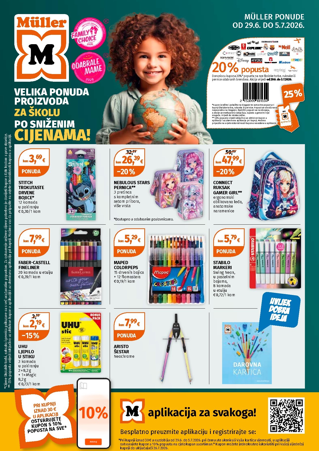 Novi Müller - Ponuda odjela papirnice katalog od ponedjeljka, 29.06.2026 do nedjelje, 05.07.2026