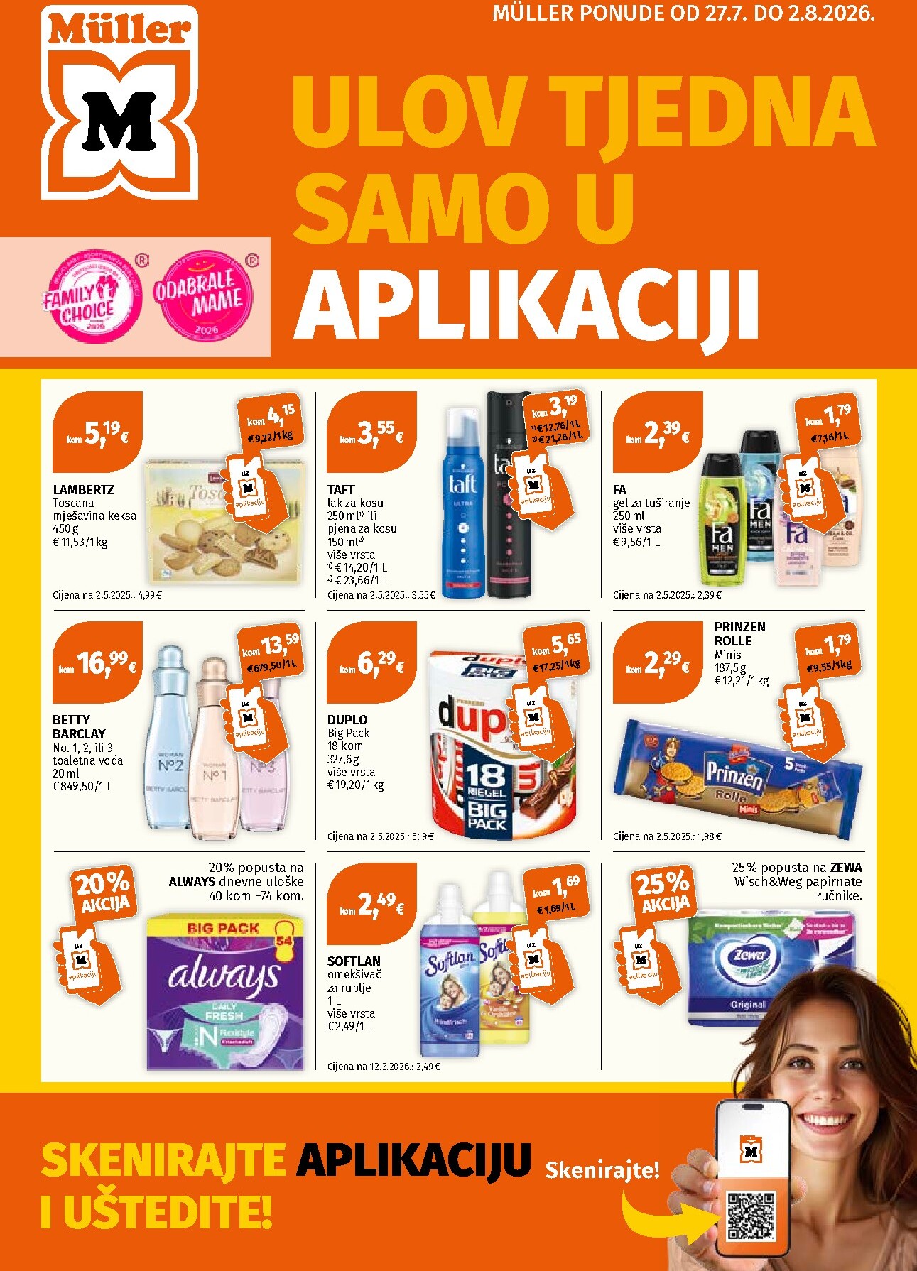 Novi Müller katalog od ponedjeljka, 27.07.2026 do nedjelje, 02.08.2026
