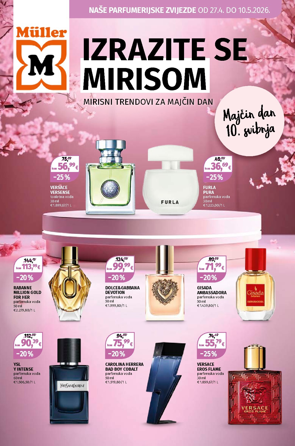 Müller - Parfumerijske zvijezde letak za sljedeći tjedan od ponedjeljka 27.04.2026 do nedjelje 10.05.2026