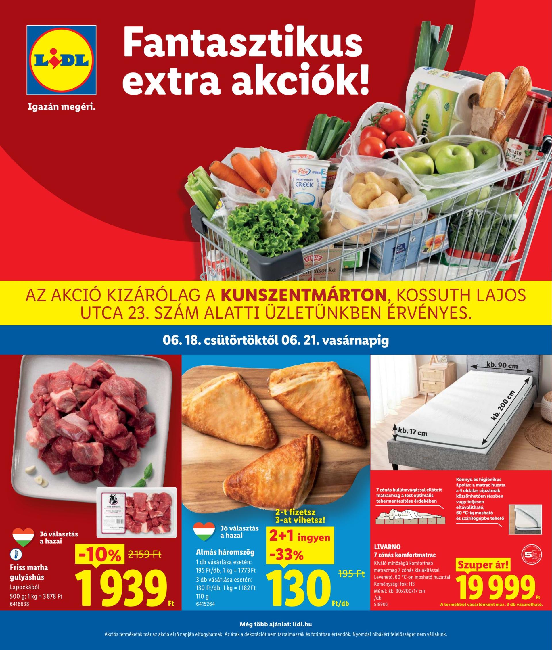 Lidl hirdetmény a következő hétre csütörtöktől 2026.06.18.-tól vasárnaptól 2026.06.21.-ig