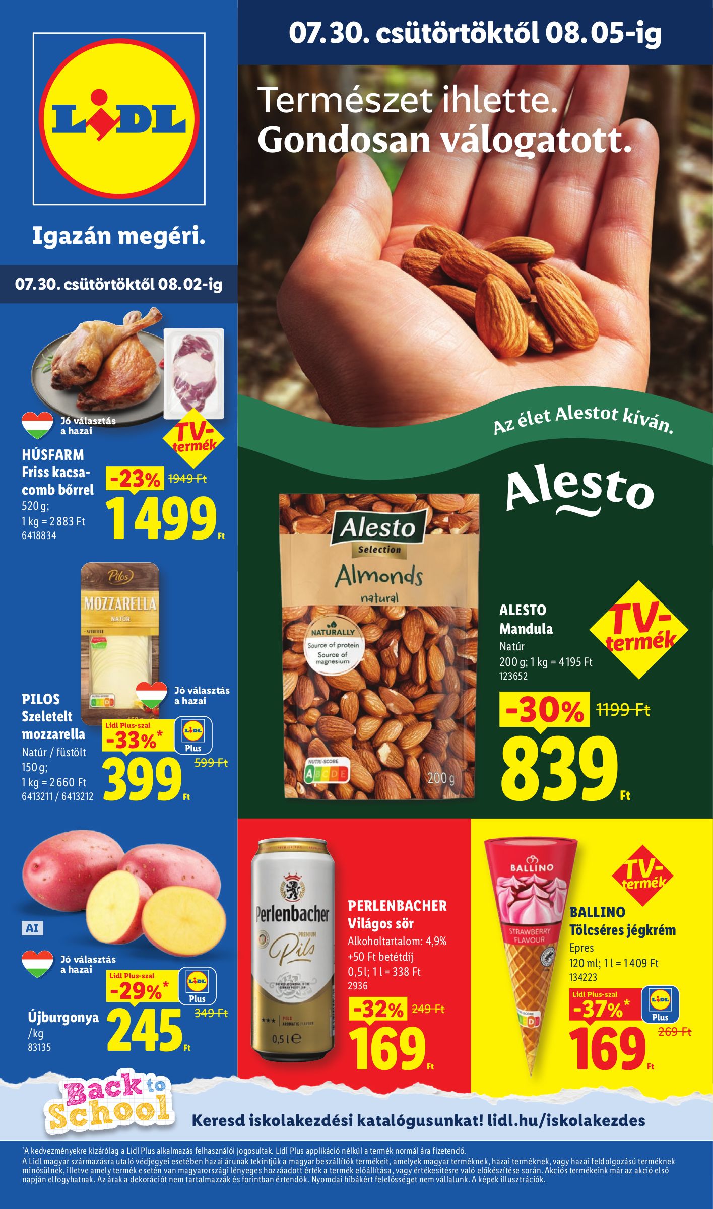 Aktuális Lidl szórólap érvényes csütörtöktől 2026.07.30.-től szerdától 2026.08.05.-ig