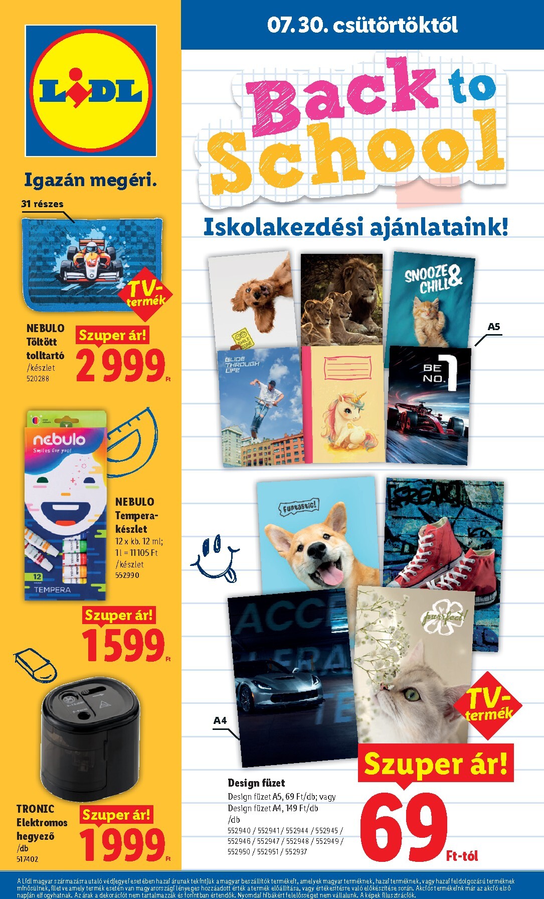 Aktuális Lidl - Back to school szórólap érvényes csütörtöktől 2026.07.30.-től hétfőtől 2026.08.31.-ig