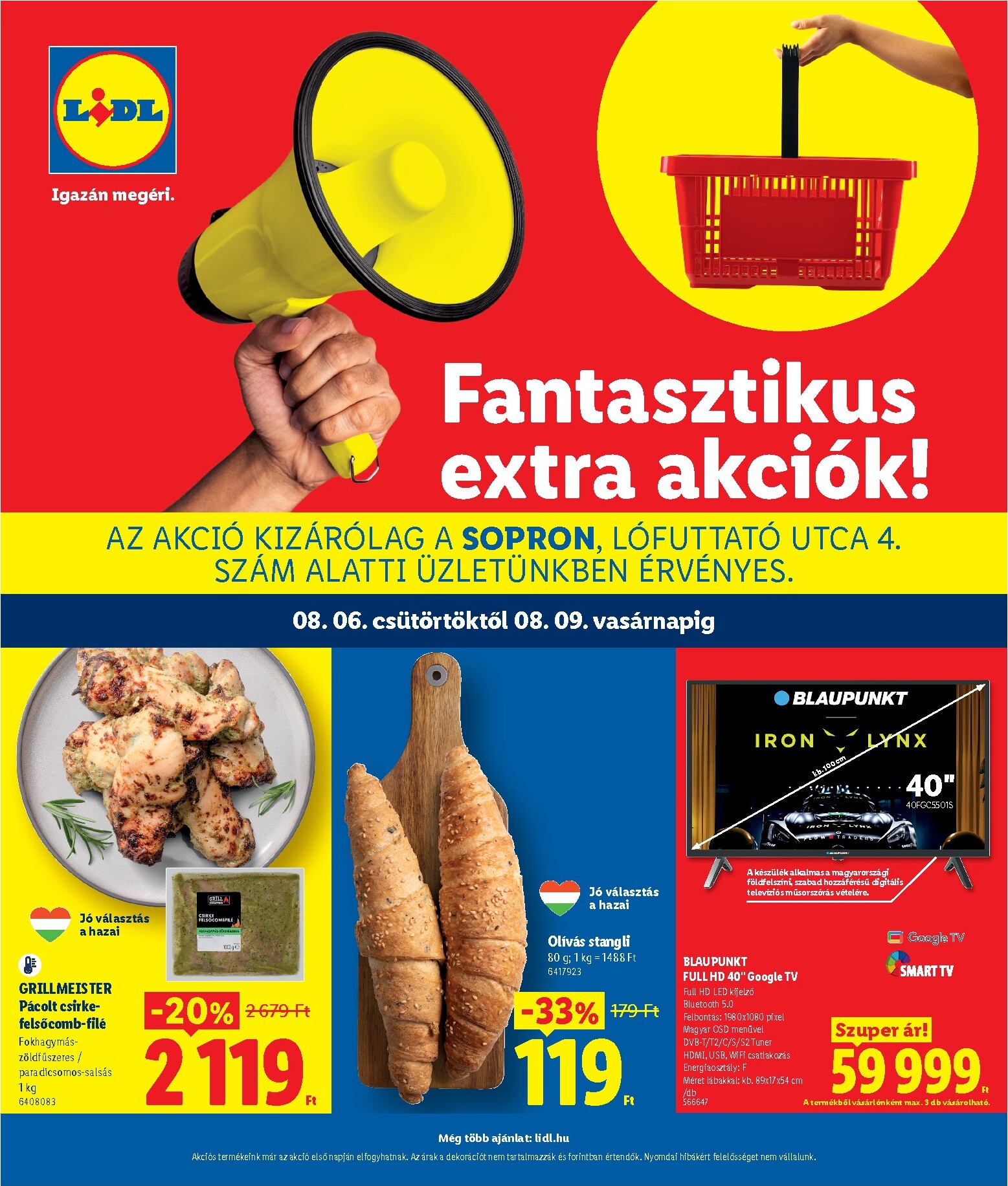 Aktuális Lidl - Fantasztikus extra akciók szórólap érvényes csütörtöktől 2026.08.06.-től vasárnaptól 2026.08.09.-ig