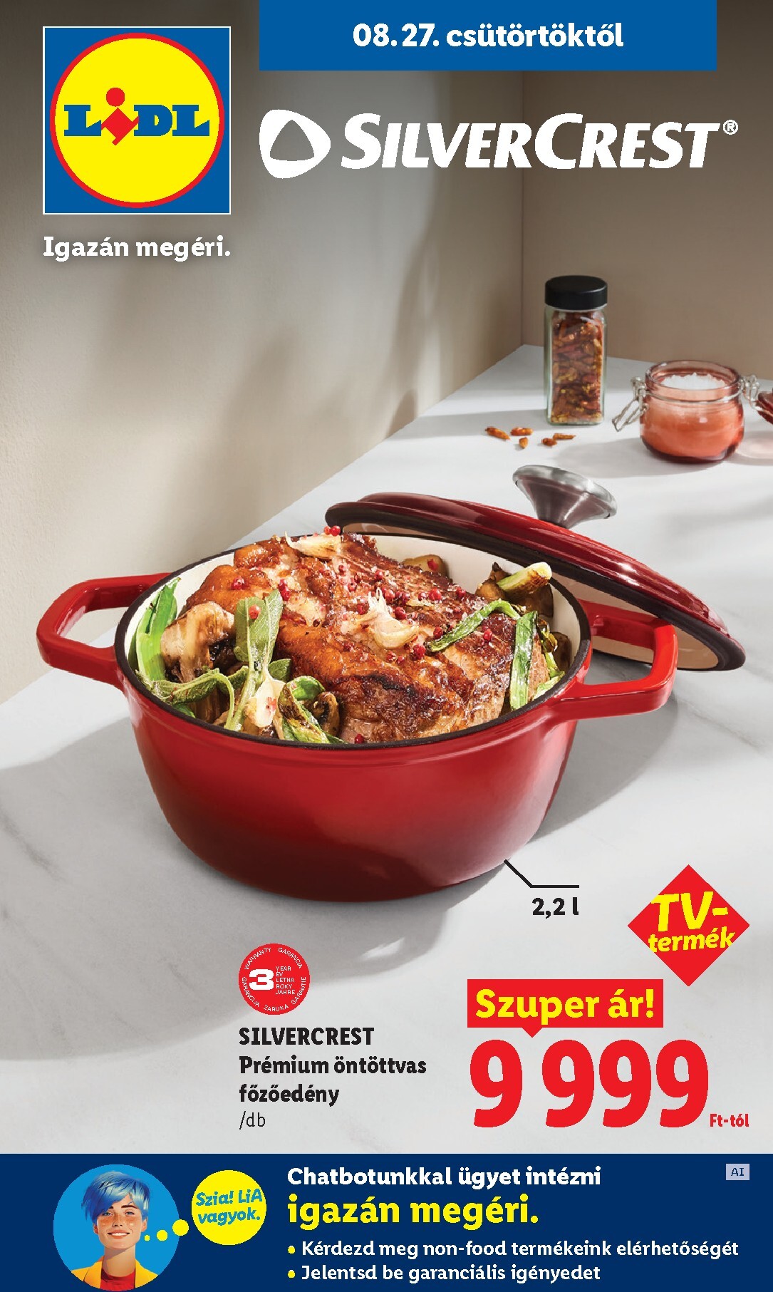 Lidl - Nonfood hirdetmény a következő hétre csütörtöktől 2026.08.27.-tól szerdától 2026.09.02.-ig