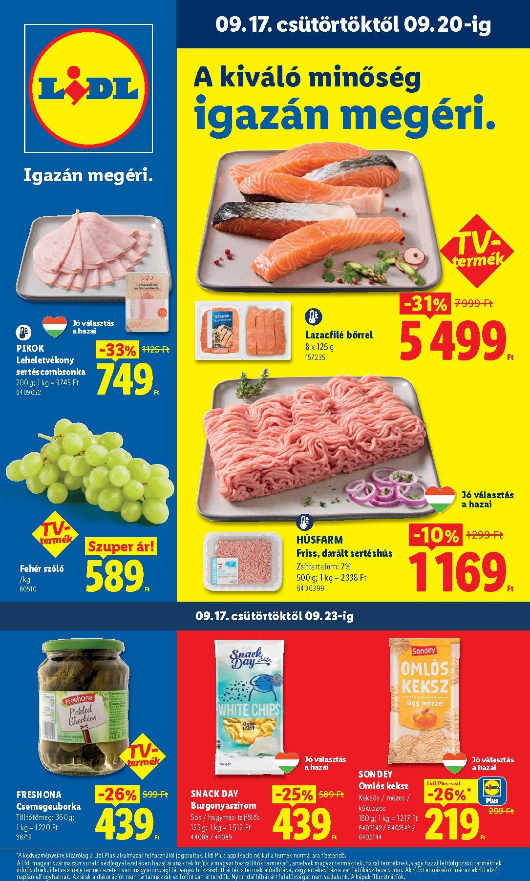 Lidl hirdetmény a következő hétre csütörtöktől 2026.09.17.-tól szerdától 2026.09.23.-ig