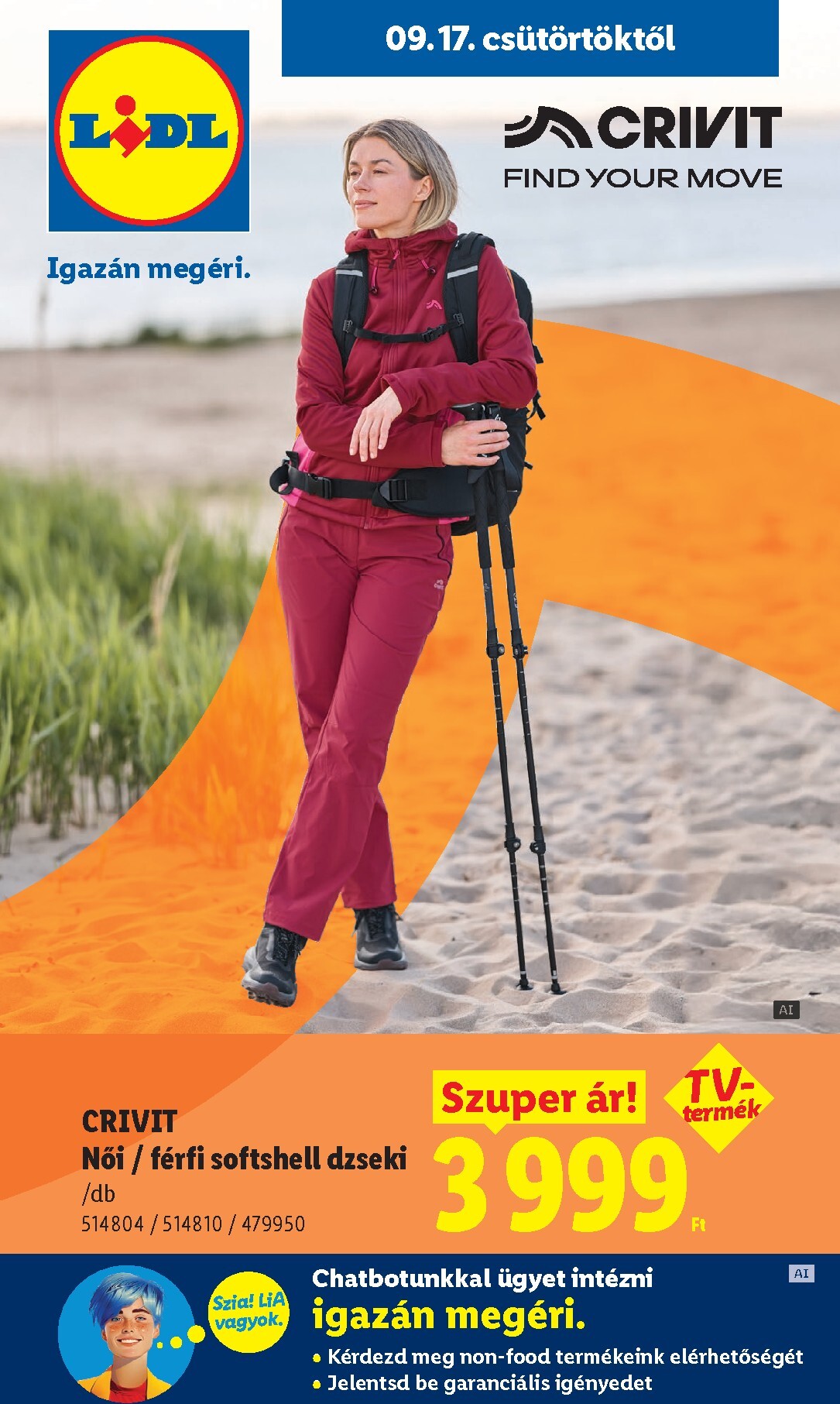 Lidl - Nonfood hirdetmény a következő hétre csütörtöktől 2026.09.17.-tól szerdától 2026.09.23.-ig