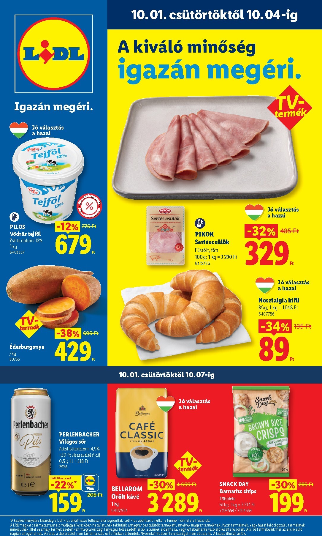 Lidl hirdetmény a következő hétre csütörtöktől 2026.10.01.-tól szerdától 2026.10.07.-ig