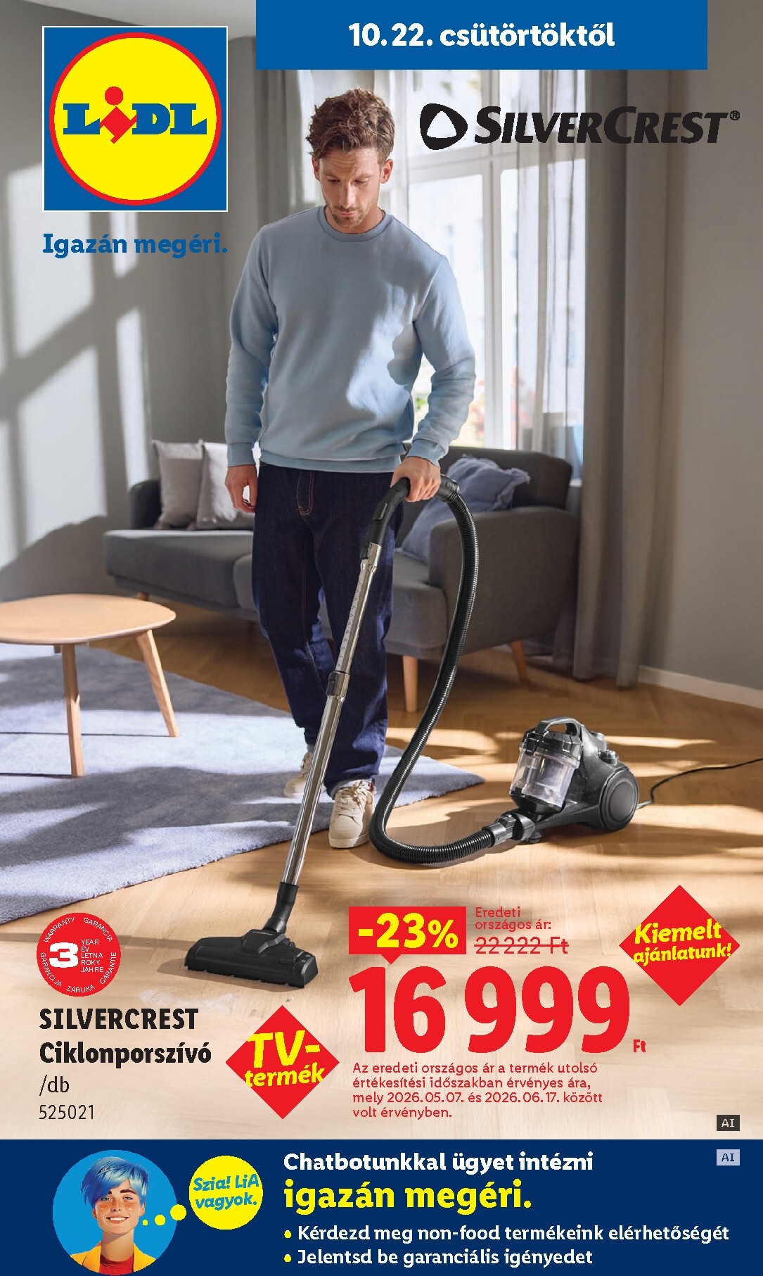 Lidl - Nonfood hirdetmény a következő hétre csütörtöktől 2026.10.22.-tól szerdától 2026.10.28.-ig