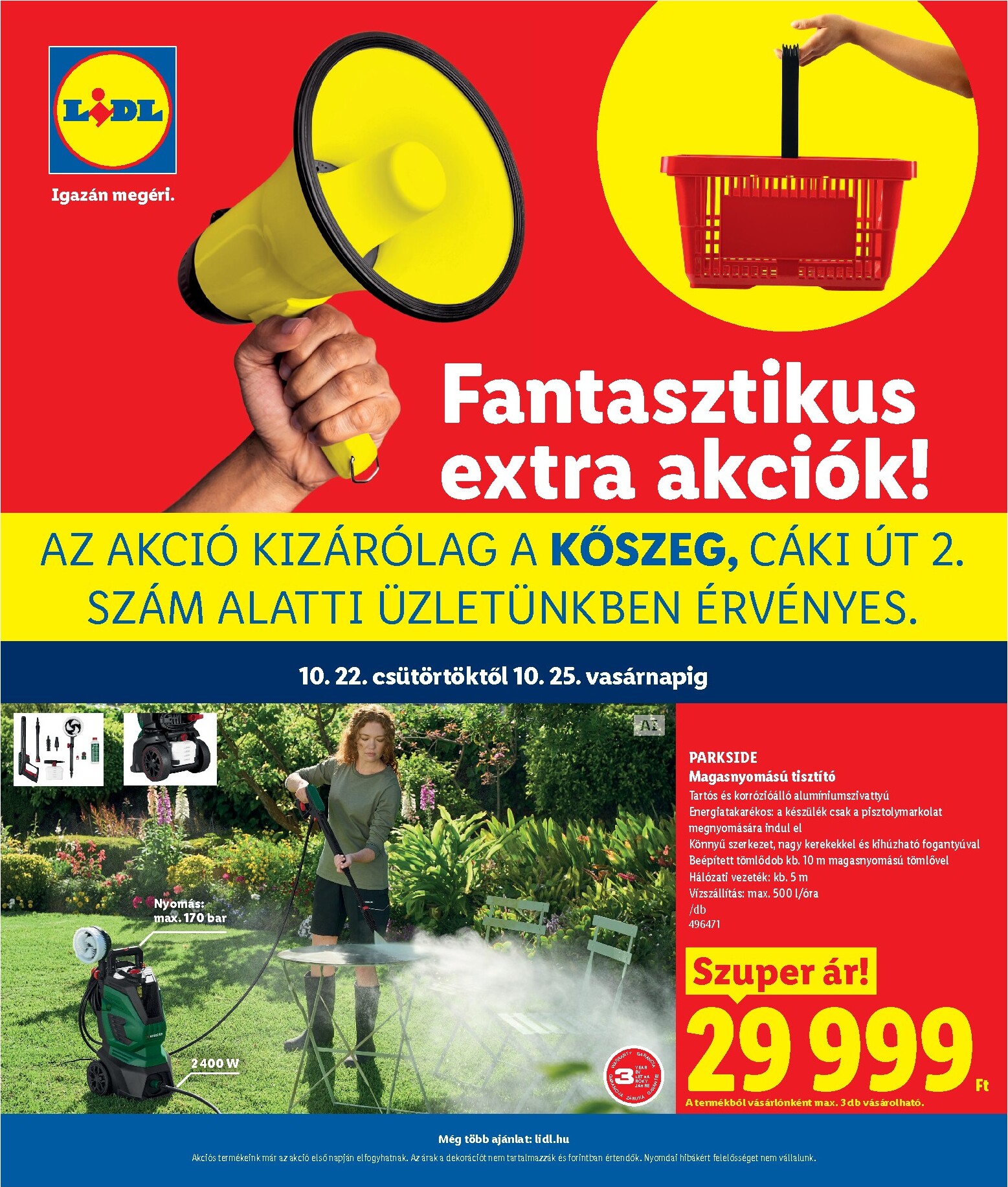 Lidl - Kőszeg hirdetmény a következő hétre csütörtöktől 2026.10.22.-tól vasárnaptól 2026.10.25.-ig
