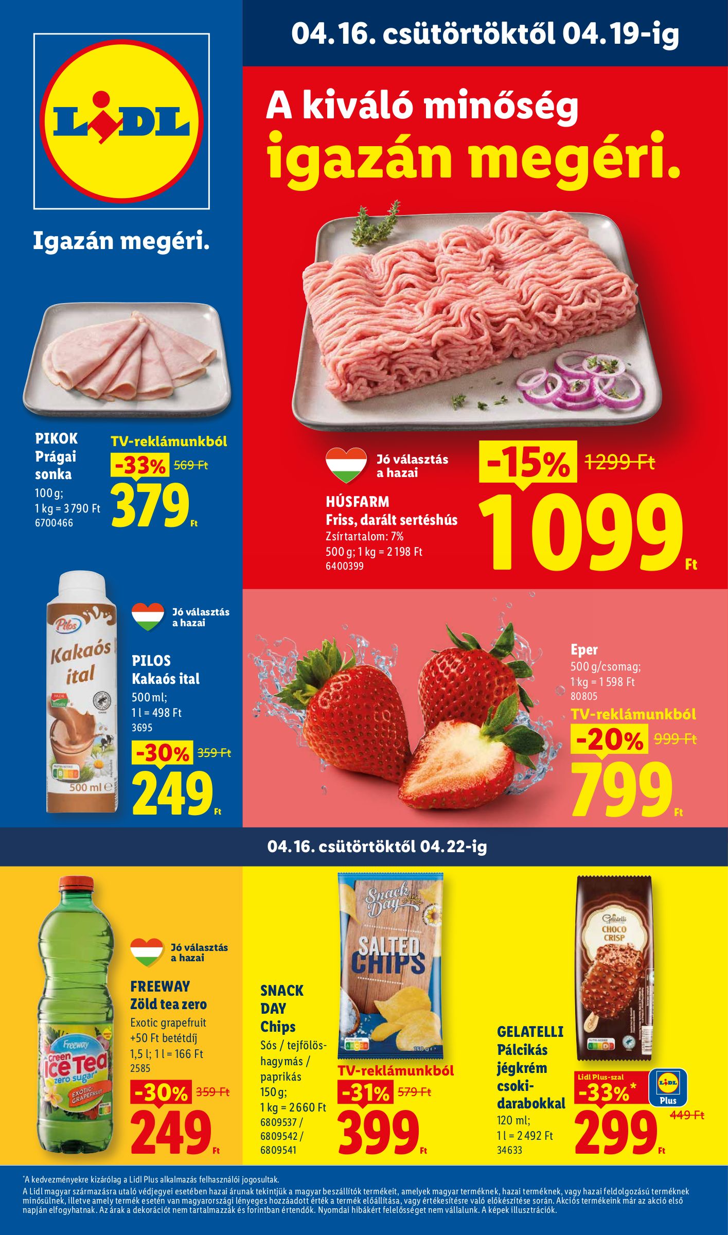 Aktuális Lidl szórólap érvényes csütörtöktől 2026.04.16.-től szerdától 2026.04.22.-ig