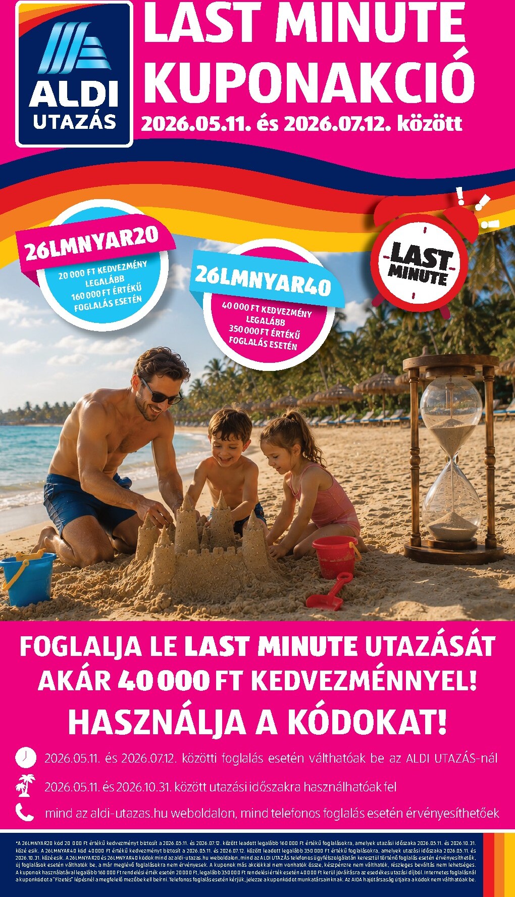 Aktuális Aldi - Utazás katalógus 2 szórólap érvényes hétfőtől 2026.05.11.-től vasárnaptól 2026.07.12.-ig