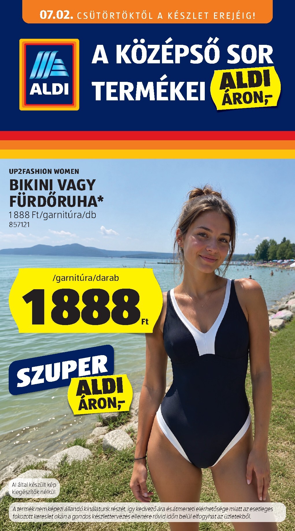 A jövőbeli Aldi - Középső sor termékei akciós újság csütörtöktől 2026.07.02.-tól szerdától 2026.07.08.-ig érvényes.