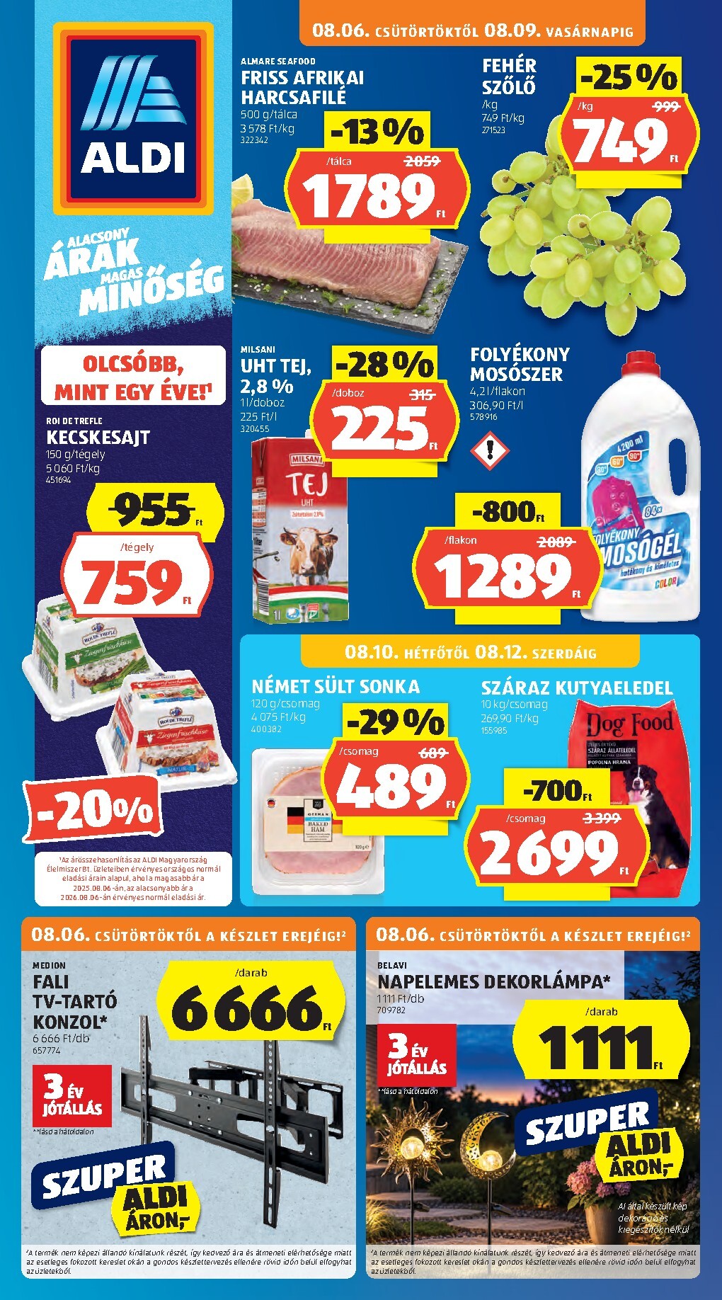 Aldi hirdetmény a következő hétre csütörtöktől 2026.08.06.-tól szerdától 2026.08.12.-ig