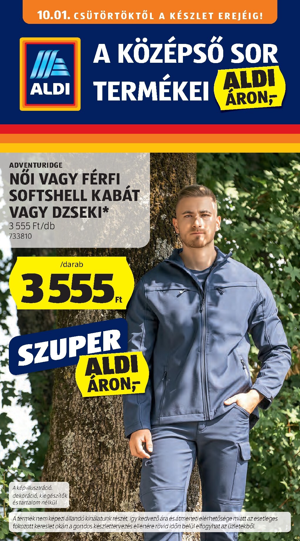 Aldi - Középső sor termékei hirdetmény a következő hétre csütörtöktől 2026.10.01.-tól szerdától 2026.10.07.-ig