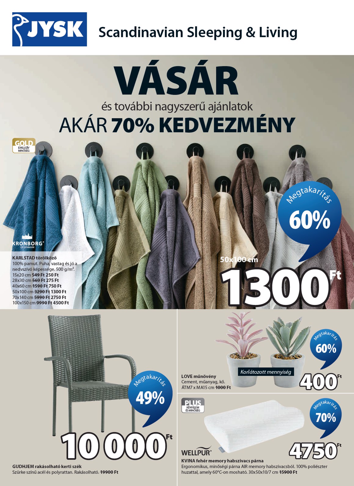 Aktuális JYSK szórólap érvényes szerdától 2026.06.03.-től vasárnaptól 2026.06.21.-ig