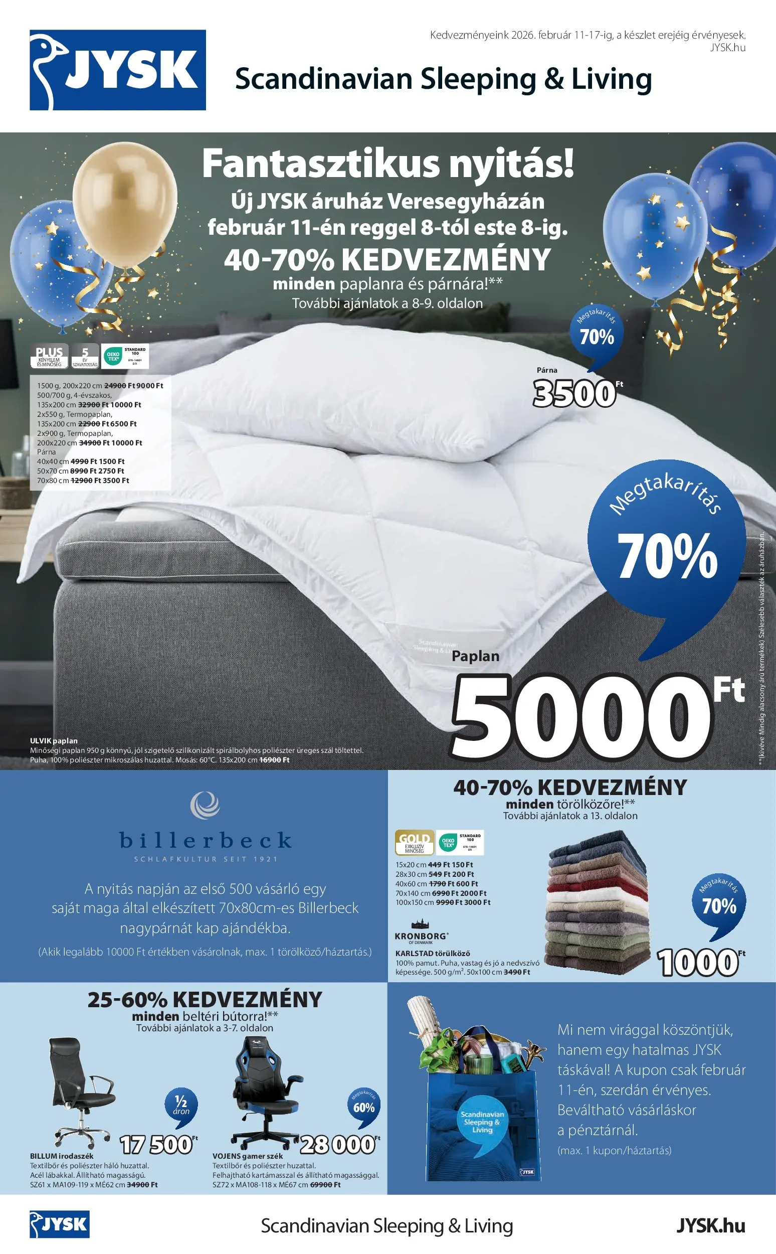 JYSK akciós újság, érvényes 2026.02.11. - 2026.02.17.