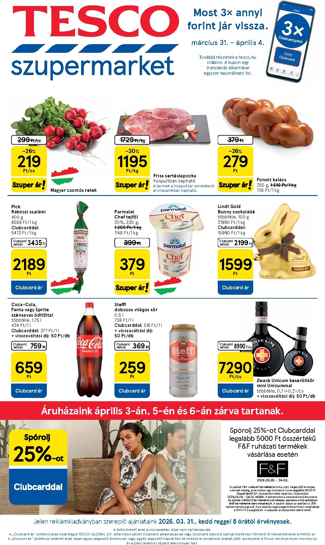 Tesco szupermarket akciós újság, érvényes 2026.03.31. - 2026.04.06.