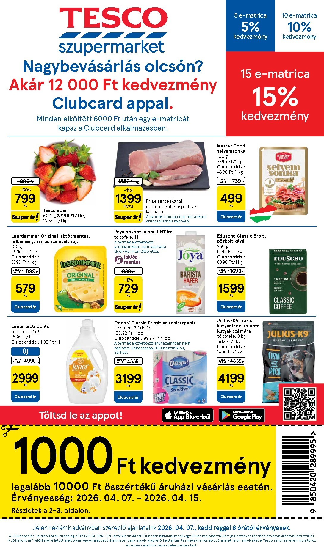 Tesco szupermarket akciós újság, érvényes 2026.04.07. - 2026.04.13.