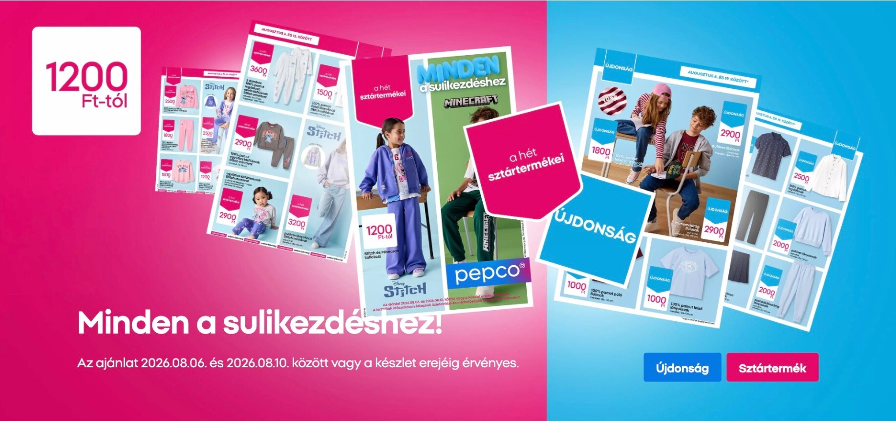 Aktuális Pepco szórólap érvényes csütörtöktől 2026.08.06.-től szerdától 2026.08.12.-ig