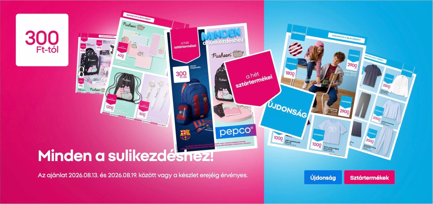 Aktuális Pepco szórólap érvényes csütörtöktől 2026.08.13.-től szerdától 2026.08.19.-ig