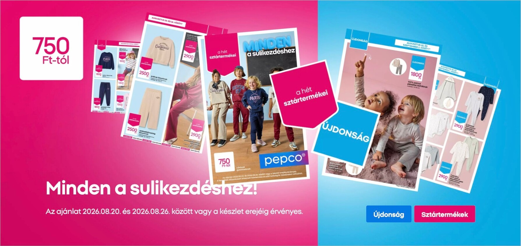 Aktuális Pepco szórólap érvényes csütörtöktől 2026.08.20.-től szerdától 2026.08.26.-ig
