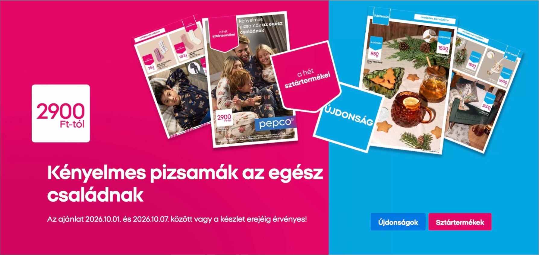 Aktuális Pepco szórólap érvényes csütörtöktől 2026.10.01.-től szerdától 2026.10.07.-ig
