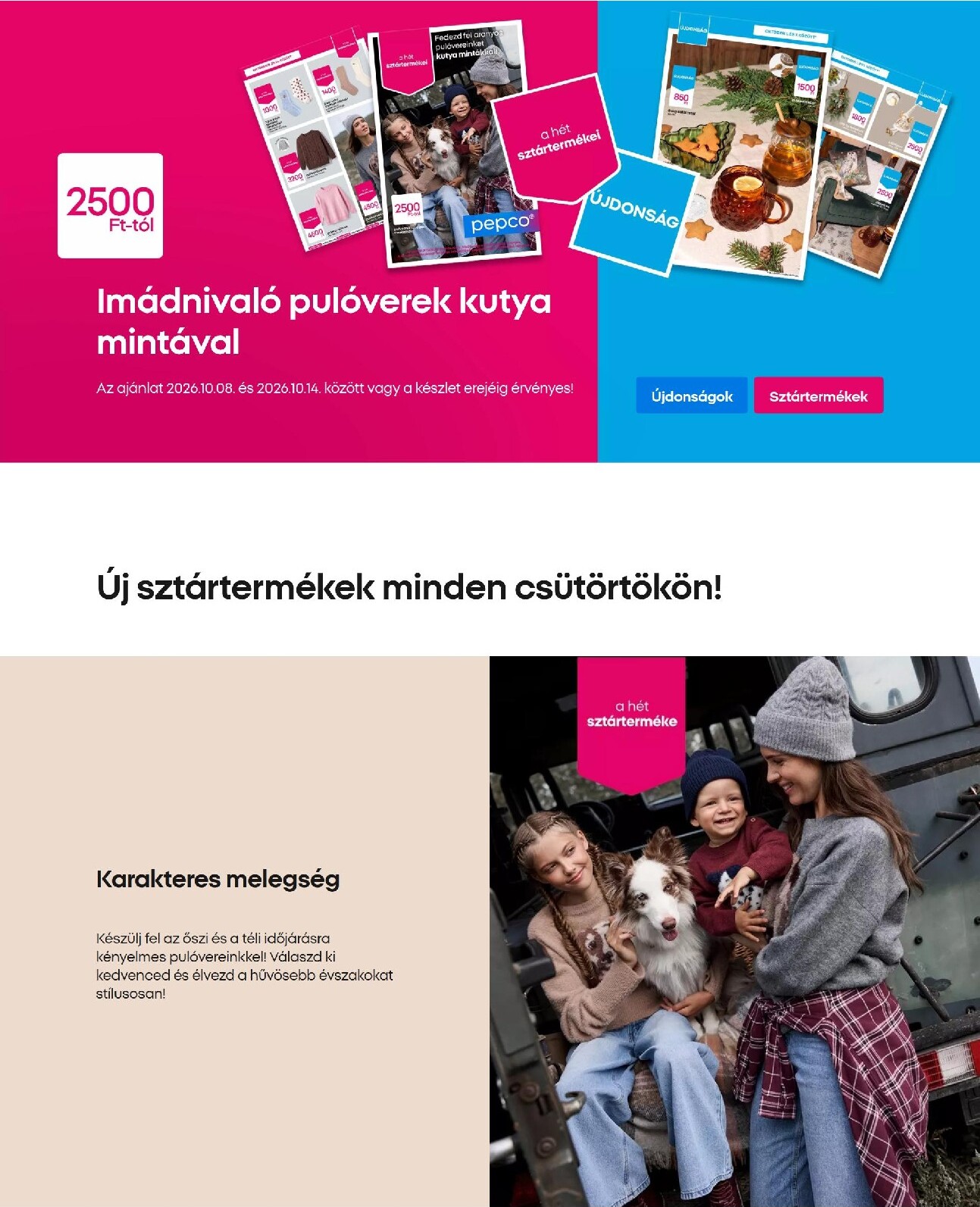 Aktuális Pepco szórólap érvényes csütörtöktől 2026.10.08.-től szerdától 2026.10.14.-ig