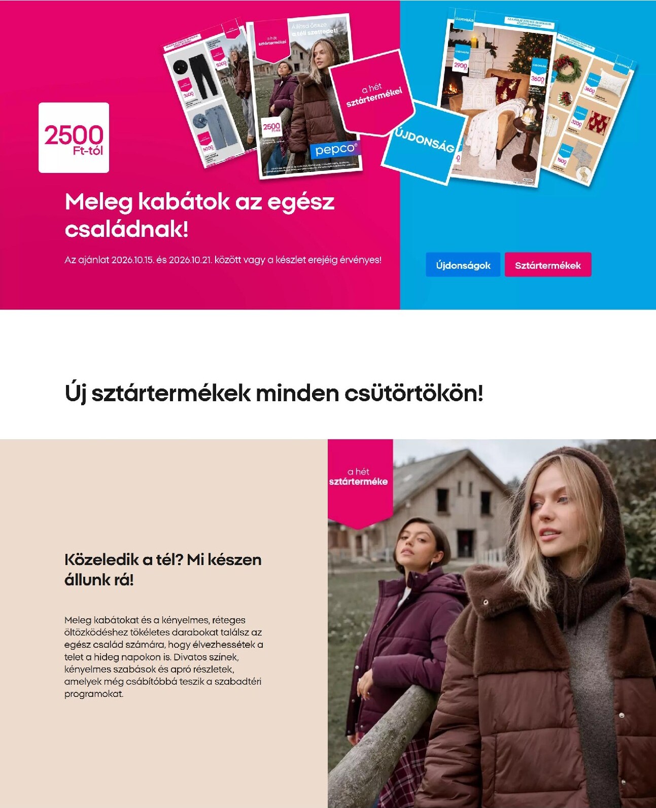 Aktuális Pepco szórólap érvényes csütörtöktől 2026.10.15.-től szerdától 2026.10.21.-ig