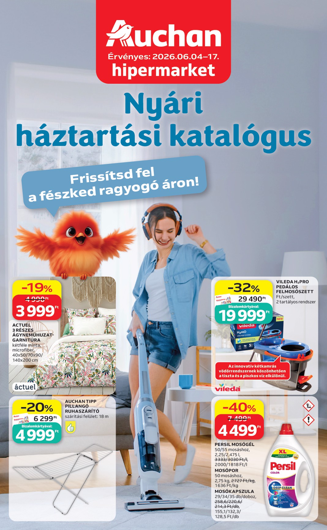 A jövőbeli Auchan - Fehér hetek ajánlatai akciós újság csütörtöktől 2026.06.04.-tól szerdától 2026.06.17.-ig érvényes.