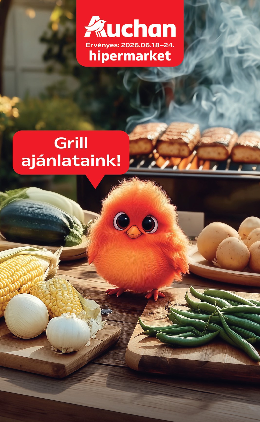Aktuális Auchan Hipermarket - Grill ajánlataink szórólap érvényes csütörtöktől 2026.06.18.-től szerdától 2026.06.24.-ig