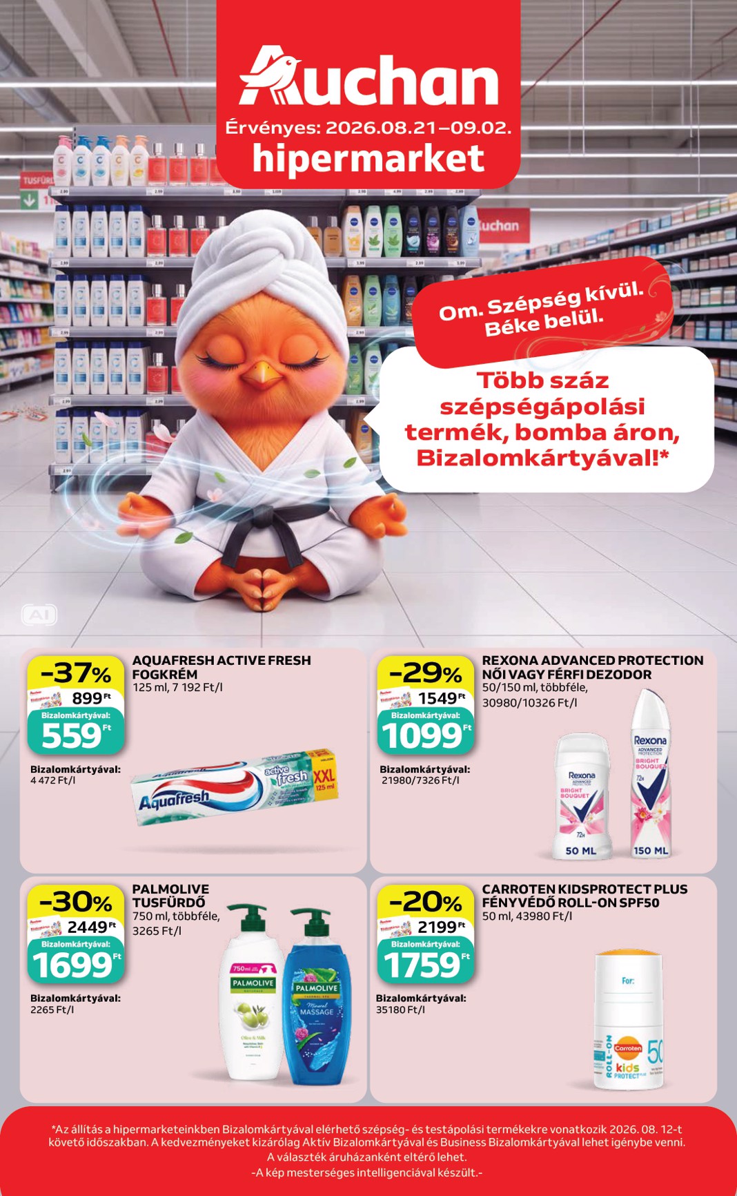 Aktuális Auchan - Illatszer termékajánlataink szórólap érvényes péntektől 2026.08.21.-től szerdától 2026.09.02.-ig