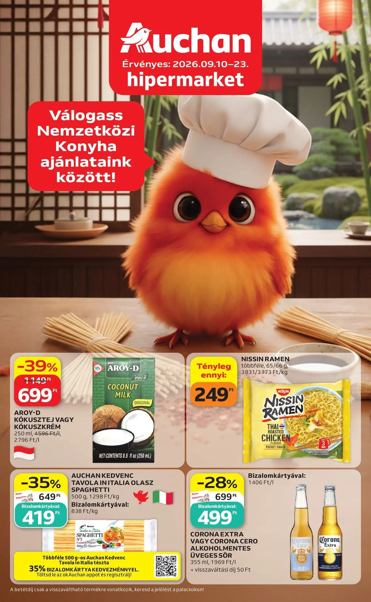 Aktuális Auchan Hipermarket - Nemzteközi konyha ajánlataink szórólap érvényes csütörtöktől 2026.09.10.-től szerdától 2026.09.23.-ig