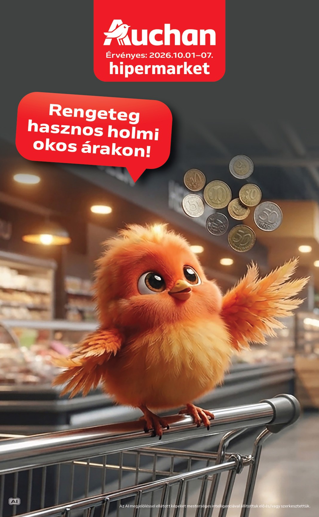 A jövőbeli Auchan - Filléres ajánlataink akciós újság csütörtöktől 2026.10.01.-tól szerdától 2026.10.07.-ig érvényes.