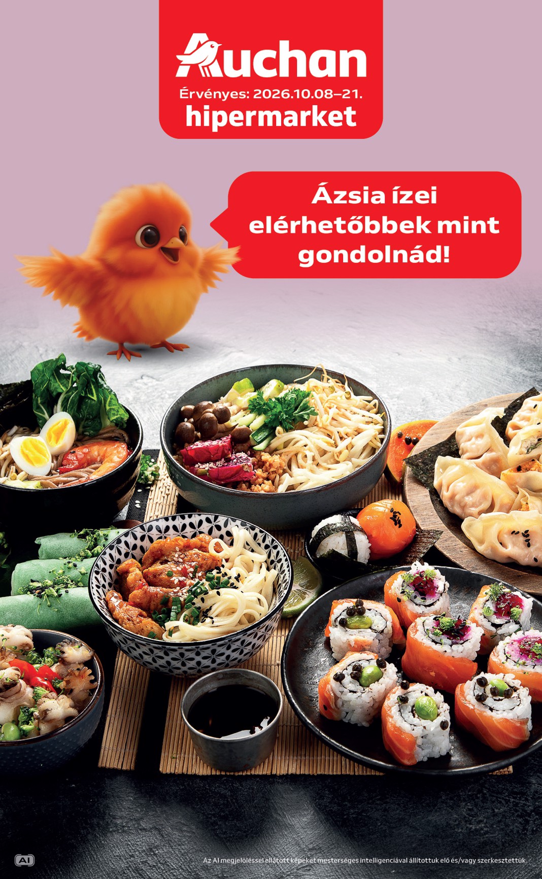 Aktuális Auchan - Ázsiai ajánlataink szórólap érvényes csütörtöktől 2026.10.08.-től szerdától 2026.10.21.-ig