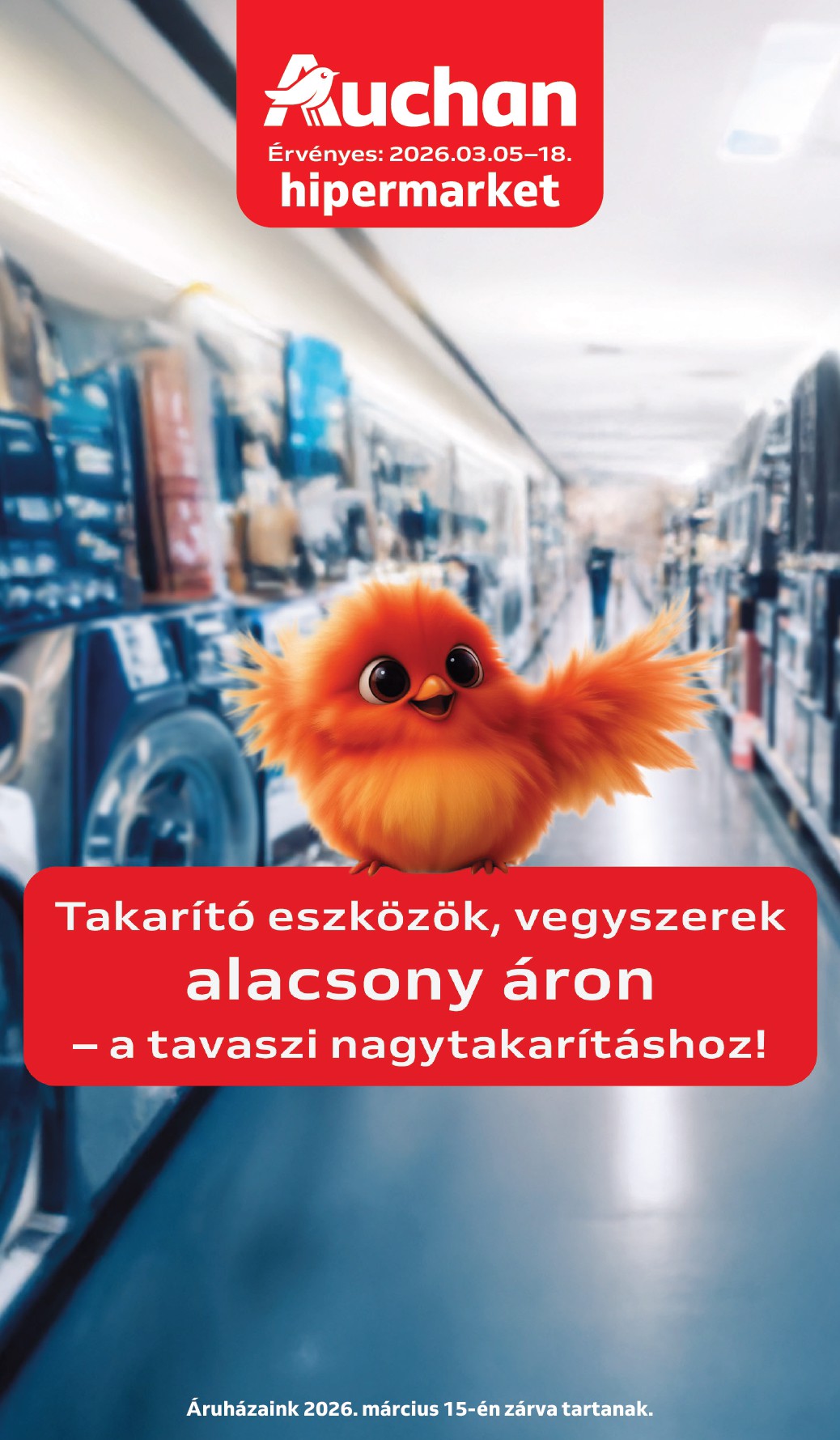 Auchan Hipermarket - Tavaszi nagytakarítás akciós újság, érvényes 2026.03.05. - 2026.03.18.