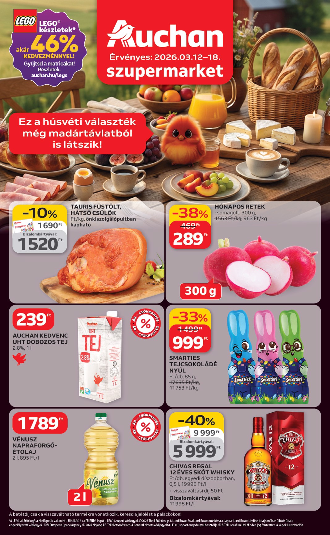 Auchan szupermarket akciós újság, érvényes 2026.03.12. - 2026.03.18.