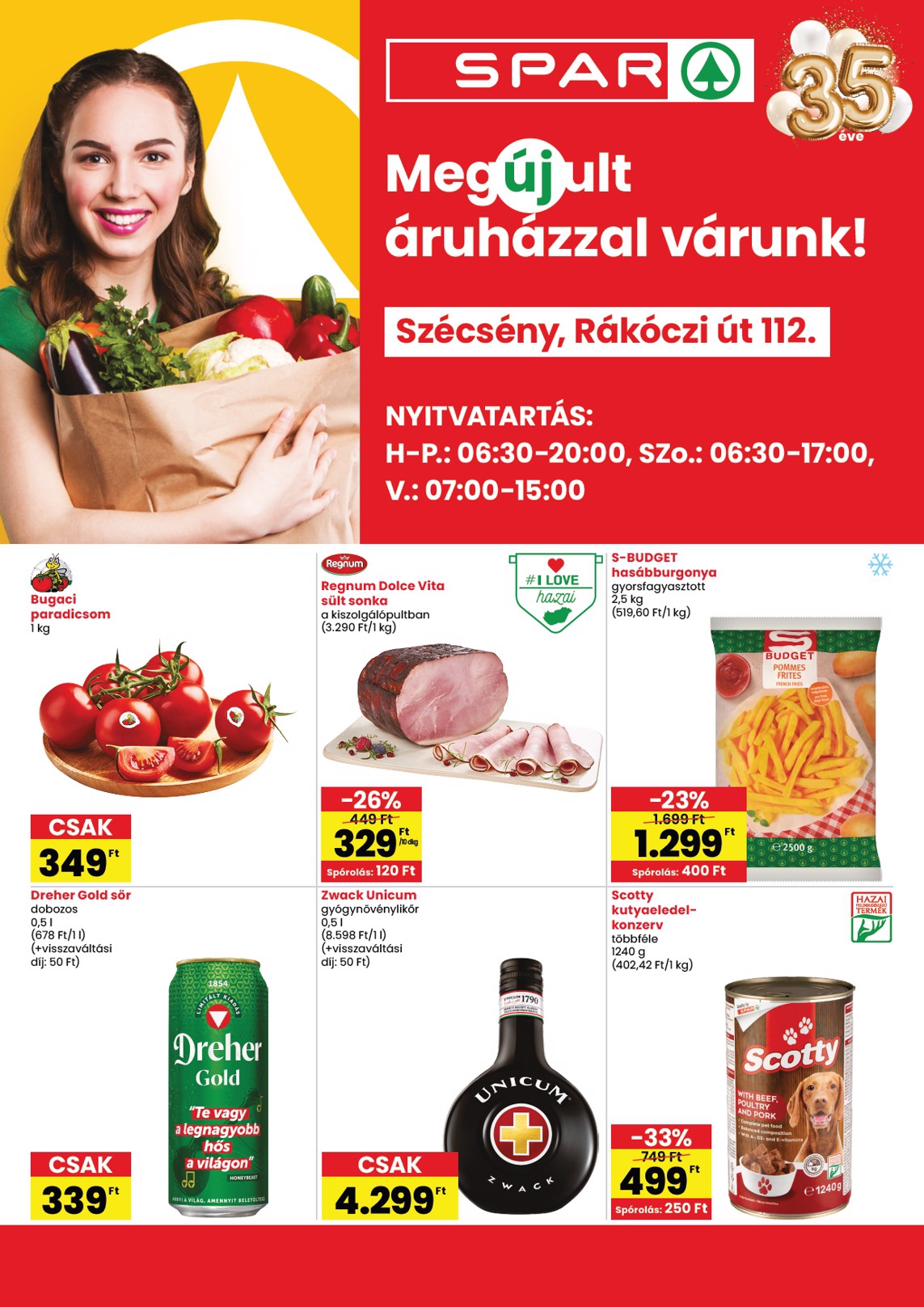 SPAR - Szécsény hirdetmény a következő hétre csütörtöktől 2026.07.16.-tól szerdától 2026.07.22.-ig
